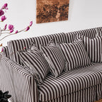 Removable Cover Sofa with Birch Frame – Elegant French 3/4-Seater Accent Chair for Living Room Lumendat