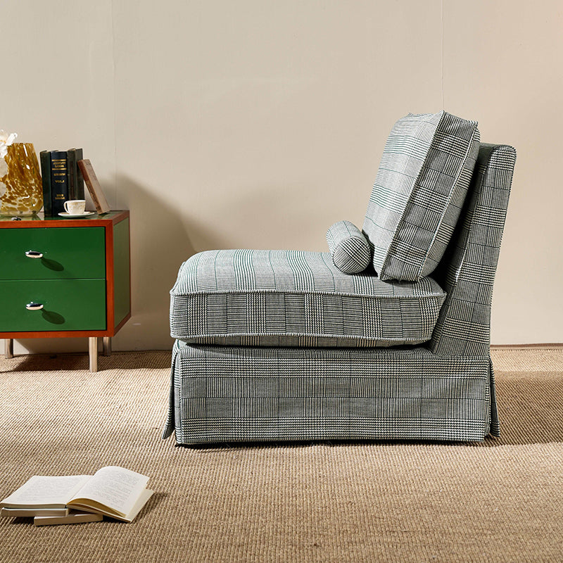 High Resilience Easy-Clean Cover Accent Chair with Birch Frame - Retro Fabric Sofa for Living Room or Study Lumendat
