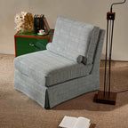 High Resilience Easy-Clean Cover Accent Chair with Birch Frame - Retro Fabric Sofa for Living Room or Study Lumendat