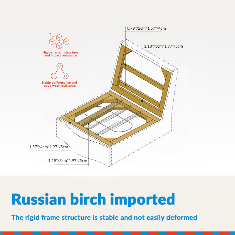 High Resilience Easy-Clean Cover Accent Chair with Birch Frame - Retro Fabric Sofa for Living Room or Study Lumendat
