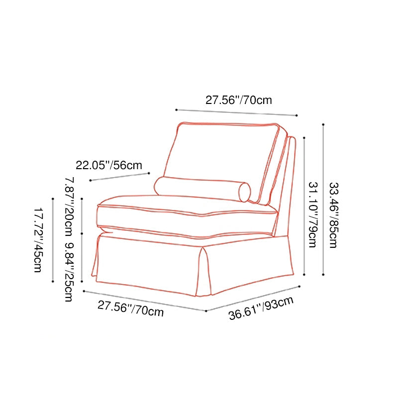 High Resilience Easy-Clean Cover Accent Chair with Birch Frame - Retro Fabric Sofa for Living Room or Study Lumendat