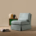 High Resilience Easy-Clean Cover Accent Chair with Birch Frame - Retro Fabric Sofa for Living Room or Study Lumendat