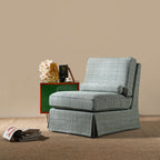 High Resilience Easy-Clean Cover Accent Chair with Birch Frame - Retro Fabric Sofa for Living Room or Study Lumendat