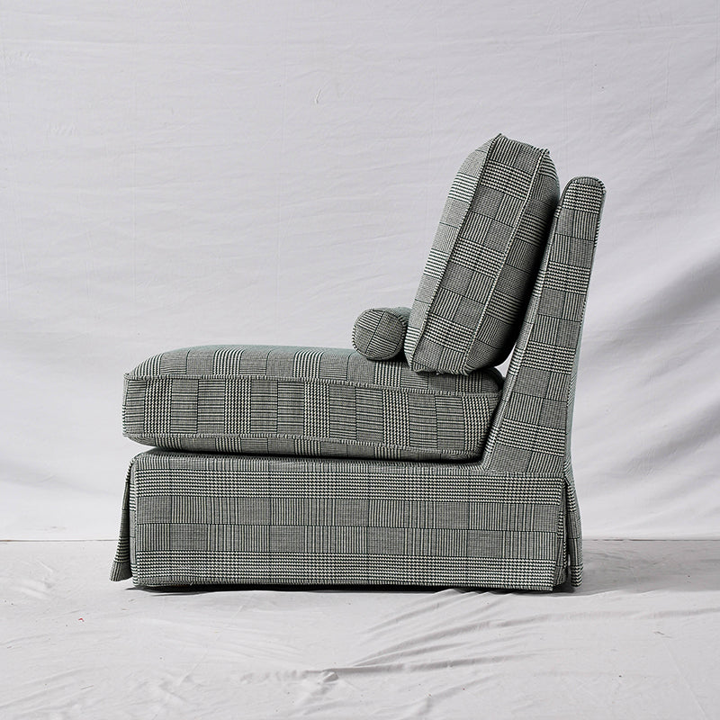 High Resilience Easy-Clean Cover Accent Chair with Birch Frame - Retro Fabric Sofa for Living Room or Study Lumendat