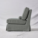 High Resilience Easy-Clean Cover Accent Chair with Birch Frame - Retro Fabric Sofa for Living Room or Study Lumendat
