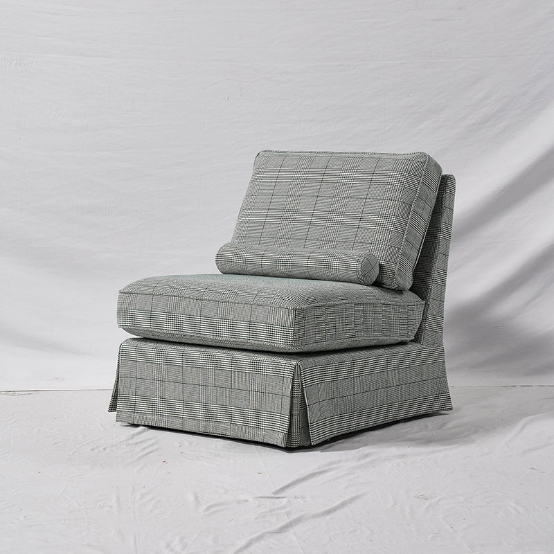 High Resilience Easy-Clean Cover Accent Chair with Birch Frame - Retro Fabric Sofa for Living Room or Study Lumendat