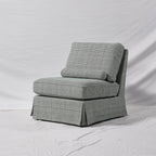High Resilience Easy-Clean Cover Accent Chair with Birch Frame - Retro Fabric Sofa for Living Room or Study Lumendat