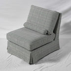 High Resilience Easy-Clean Cover Accent Chair with Birch Frame - Retro Fabric Sofa for Living Room or Study Lumendat