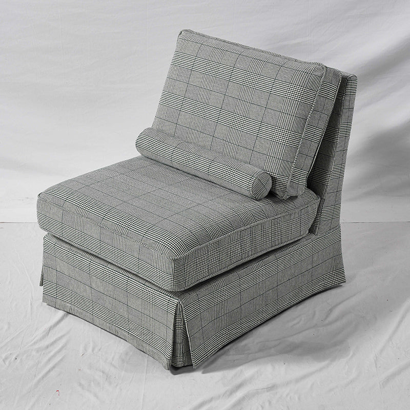 High Resilience Easy-Clean Cover Accent Chair with Birch Frame - Retro Fabric Sofa for Living Room or Study Lumendat