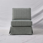 High Resilience Easy-Clean Cover Accent Chair with Birch Frame - Retro Fabric Sofa for Living Room or Study Lumendat
