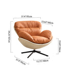 360° Swivel Cradle Accent Chair With Silicone Leather Upholstery - Nordic Lounge For Living Room Or Home Office Lumendat