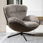360° Swivel Cradle Accent Chair With Silicone Leather Upholstery - Nordic Lounge For Living Room Or Home Office Lumendat