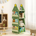 Contemporary Creative Christmas Tree-Shaped Eco-Friendly HDPE Rotatable Bookshelves 4-Tier For Home Office DFM-F