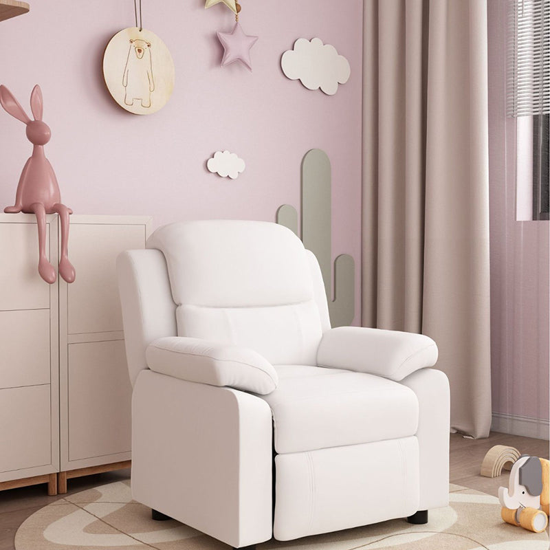 Lumendat Modern Minimalist Rectangular Kid Fabric PU Leather Solid Wood Plastic Accent Chair Backrest Armrest For Living Room Lumendat