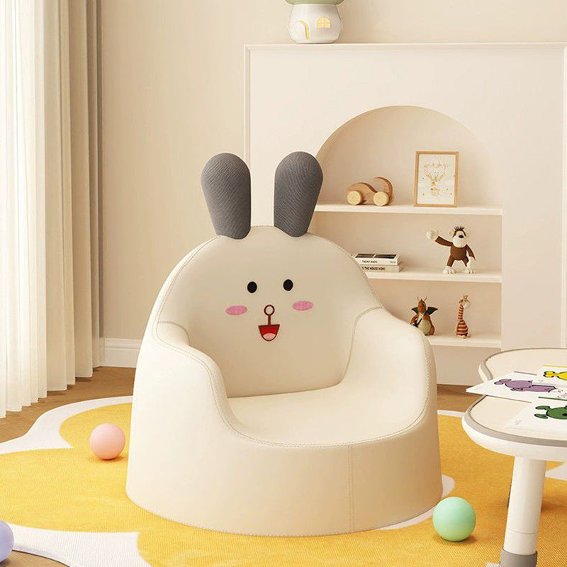 Lumendat Contemporary Creative Curved Animal-Shaped PU Leather Knit Sponge Kids Accent Chair Backrest Armrest For Living Room Lumendat