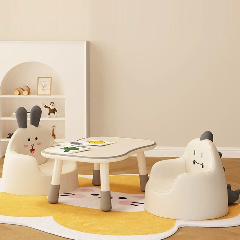 Lumendat Contemporary Creative Curved Animal-Shaped PU Leather Knit Sponge Kids Accent Chair Backrest Armrest For Living Room Lumendat