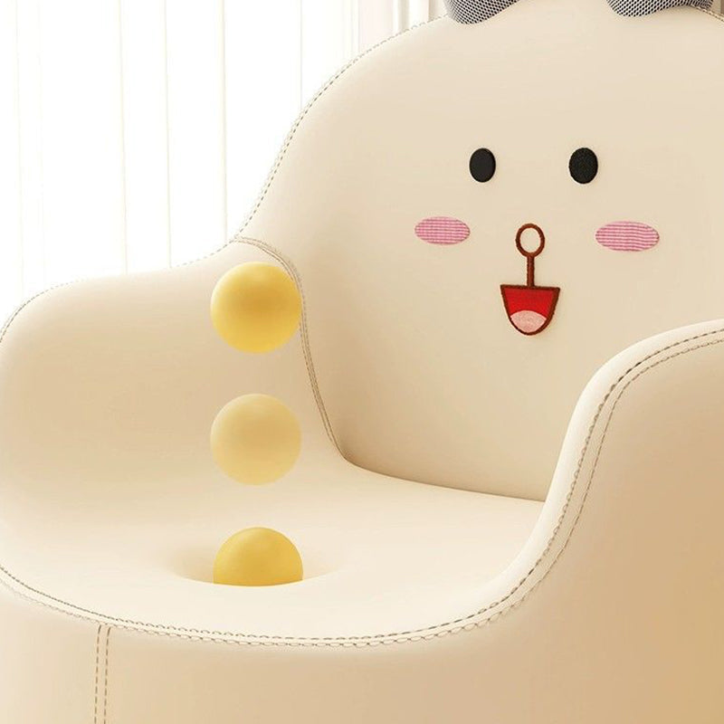 Lumendat Contemporary Creative Curved Animal-Shaped PU Leather Knit Sponge Kids Accent Chair Backrest Armrest For Living Room Lumendat