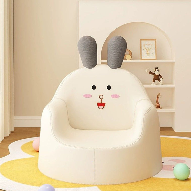Lumendat Contemporary Creative Curved Animal-Shaped PU Leather Knit Sponge Kids Accent Chair Backrest Armrest For Living Room Lumendat