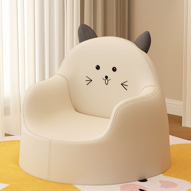Lumendat Contemporary Creative Curved Animal-Shaped PU Leather Knit Sponge Kids Accent Chair Backrest Armrest For Living Room Lumendat