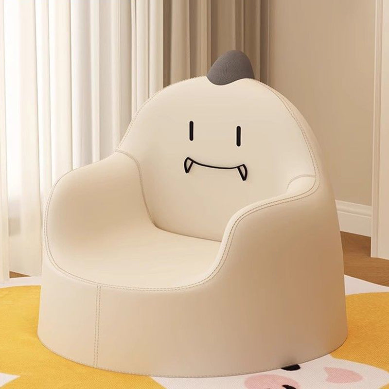 Lumendat Contemporary Creative Curved Animal-Shaped PU Leather Knit Sponge Kids Accent Chair Backrest Armrest For Living Room Lumendat