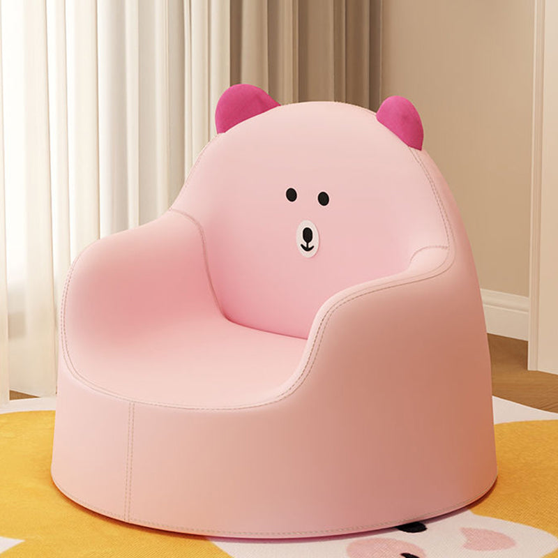 Lumendat Contemporary Creative Curved Animal-Shaped PU Leather Knit Sponge Kids Accent Chair Backrest Armrest For Living Room Lumendat