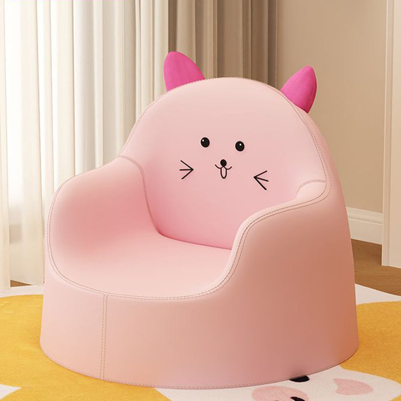 Lumendat Contemporary Creative Curved Animal-Shaped PU Leather Knit Sponge Kids Accent Chair Backrest Armrest For Living Room Lumendat