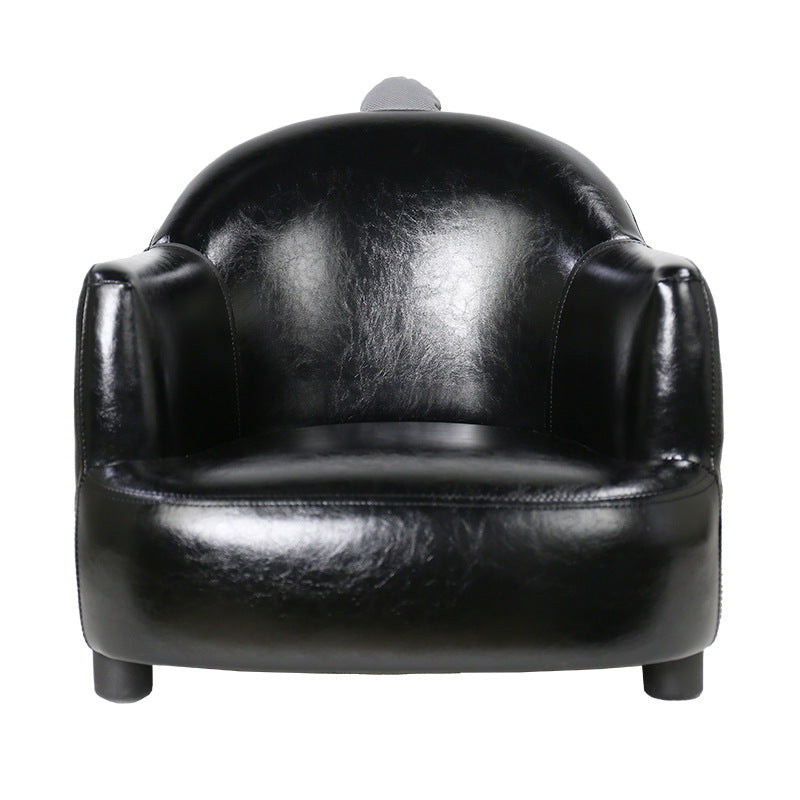 Lumendat Contemporary Creative Dinosaur-Shaped PU Leather Solid Wood Kids Accent Chair Backrest Armrest For Living Room Lumendat