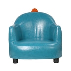 Lumendat Contemporary Creative Dinosaur-Shaped PU Leather Solid Wood Kids Accent Chair Backrest Armrest For Living Room Lumendat