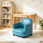 Lumendat Contemporary Creative Dinosaur-Shaped PU Leather Solid Wood Kids Accent Chair Backrest Armrest For Living Room Lumendat