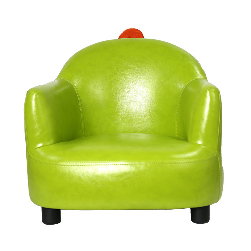 Lumendat Contemporary Creative Dinosaur-Shaped PU Leather Solid Wood Kids Accent Chair Backrest Armrest For Living Room Lumendat