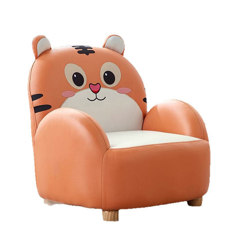 Lumendat Contemporary Creative Animal-Shaped Technical Fabric Solid Wood Kids Accent Chair Backrest Armrest For Living Room Lumendat