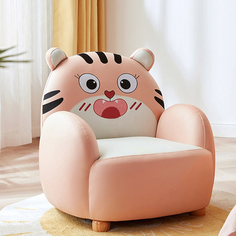 Lumendat Contemporary Creative Animal-Shaped Technical Fabric Solid Wood Kids Accent Chair Backrest Armrest For Living Room Lumendat