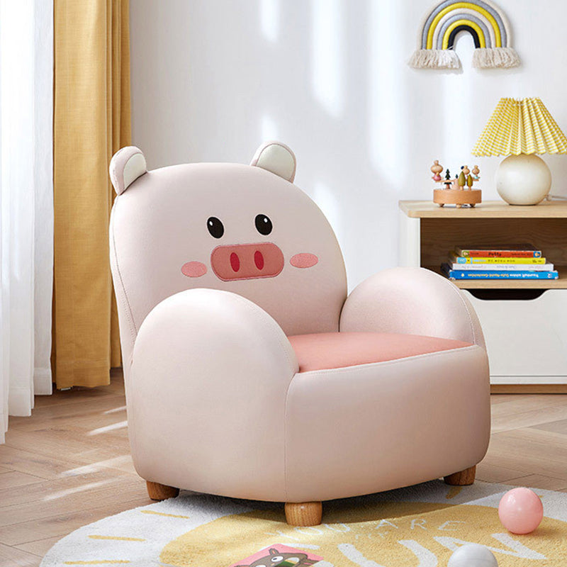 Lumendat Contemporary Creative Animal-Shaped Technical Fabric Solid Wood Kids Accent Chair Backrest Armrest For Living Room Lumendat