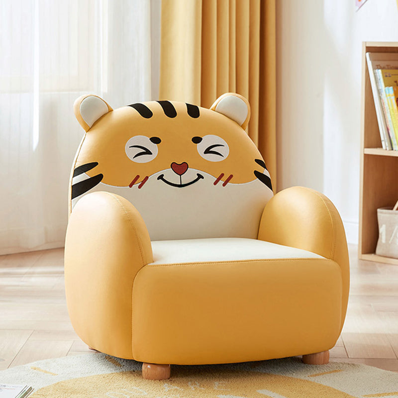 Lumendat Contemporary Creative Animal-Shaped Technical Fabric Solid Wood Kids Accent Chair Backrest Armrest For Living Room Lumendat