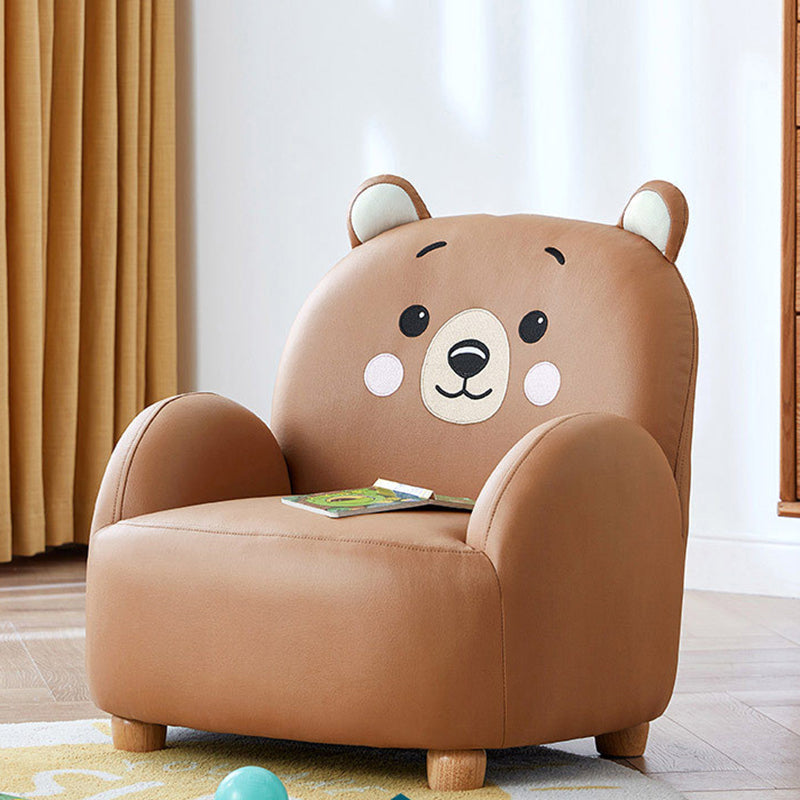 Lumendat Contemporary Creative Animal-Shaped Technical Fabric Solid Wood Kids Accent Chair Backrest Armrest For Living Room Lumendat