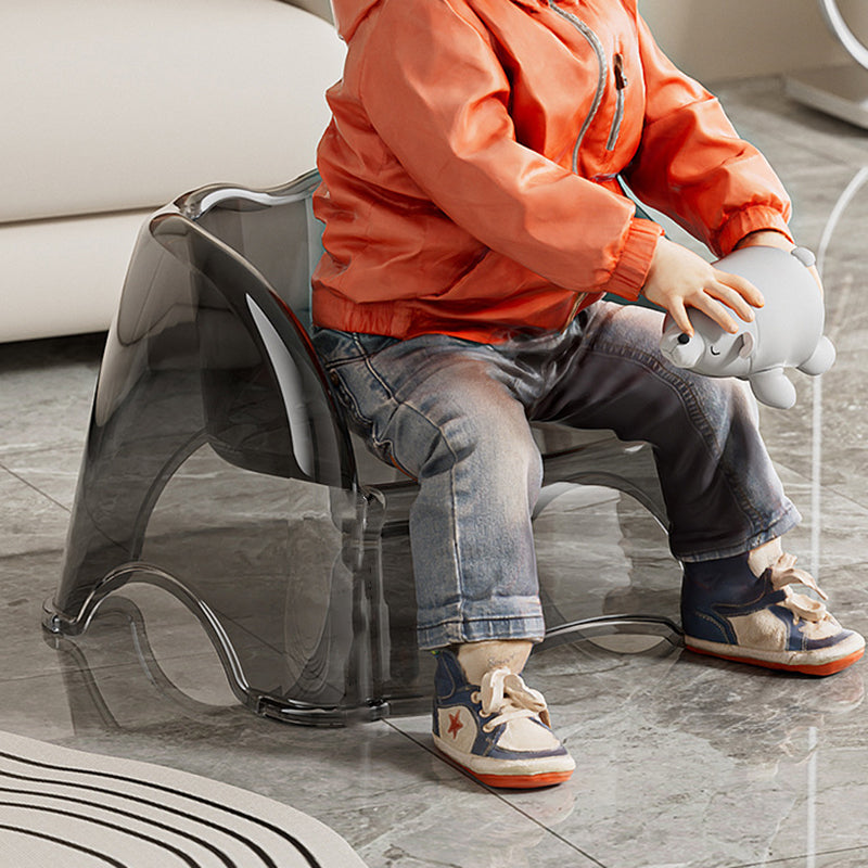 Lumendat Modern Minimalist Kids Curved PET Low Stool Backrest Armrest For Living Room Lumendat