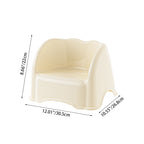 Lumendat Modern Minimalist Kids Curved PET Low Stool Backrest Armrest For Living Room Lumendat