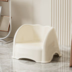 Lumendat Modern Minimalist Kids Curved PET Low Stool Backrest Armrest For Living Room Lumendat