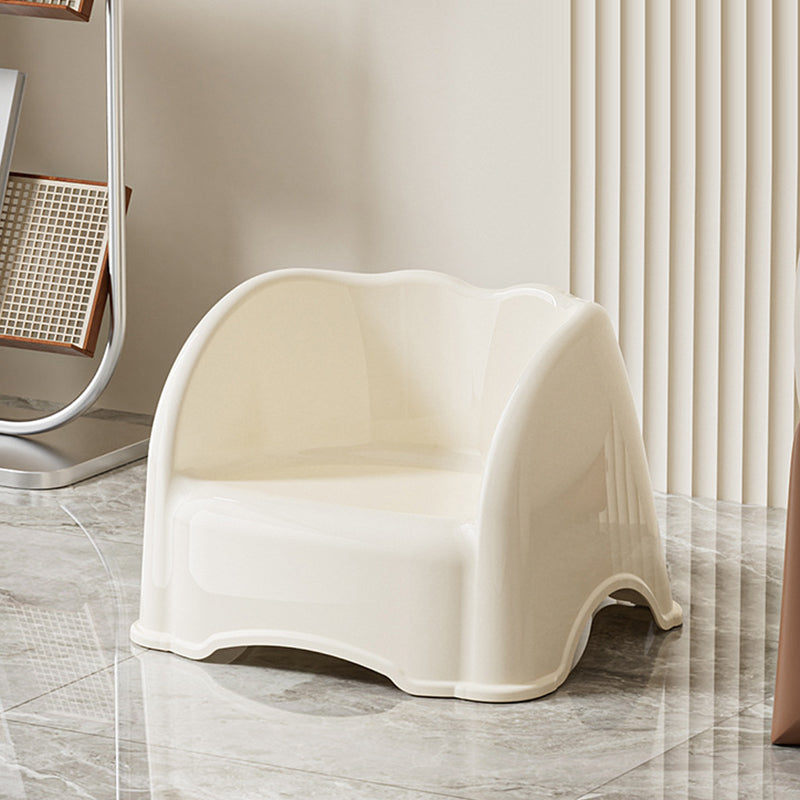 Lumendat Modern Minimalist Kids Curved PET Low Stool Backrest Armrest For Living Room Lumendat