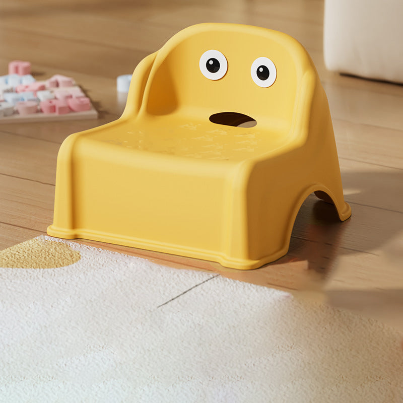 Lumendat Modern Minimalist Kids Curved PP PVC Low Stool Backrest Armless For Living Room Lumendat