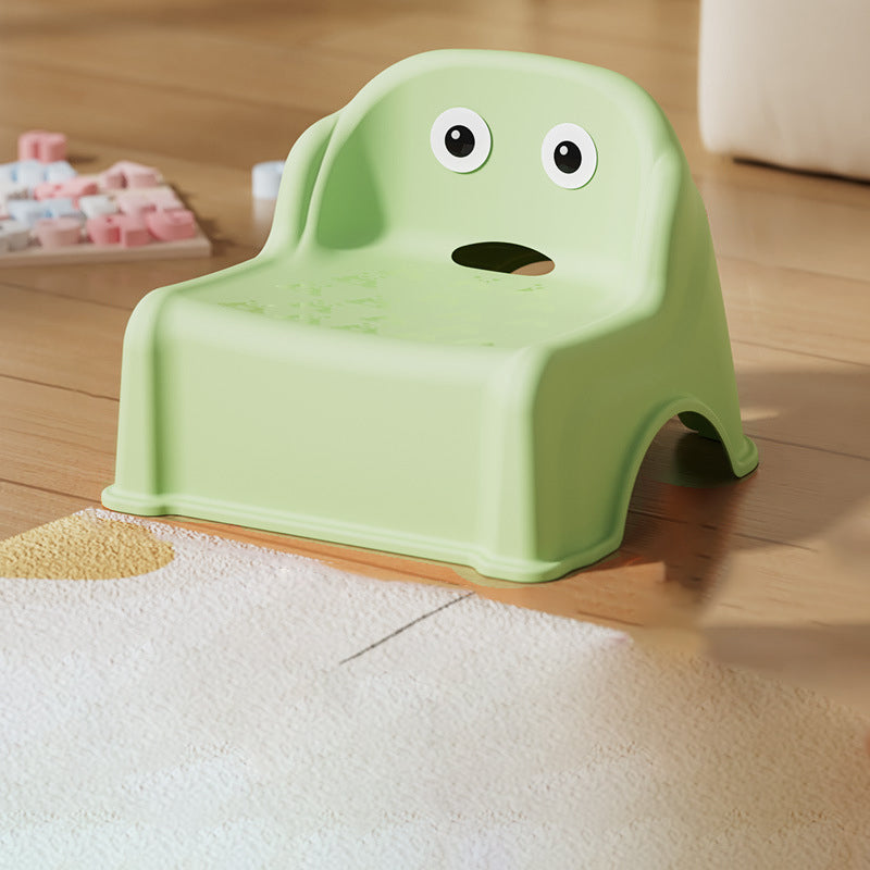 Lumendat Modern Minimalist Kids Curved PP PVC Low Stool Backrest Armless For Living Room Lumendat