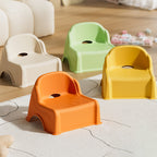 Lumendat Modern Minimalist Kids Curved PP PVC Low Stool Backrest Armless For Living Room Lumendat