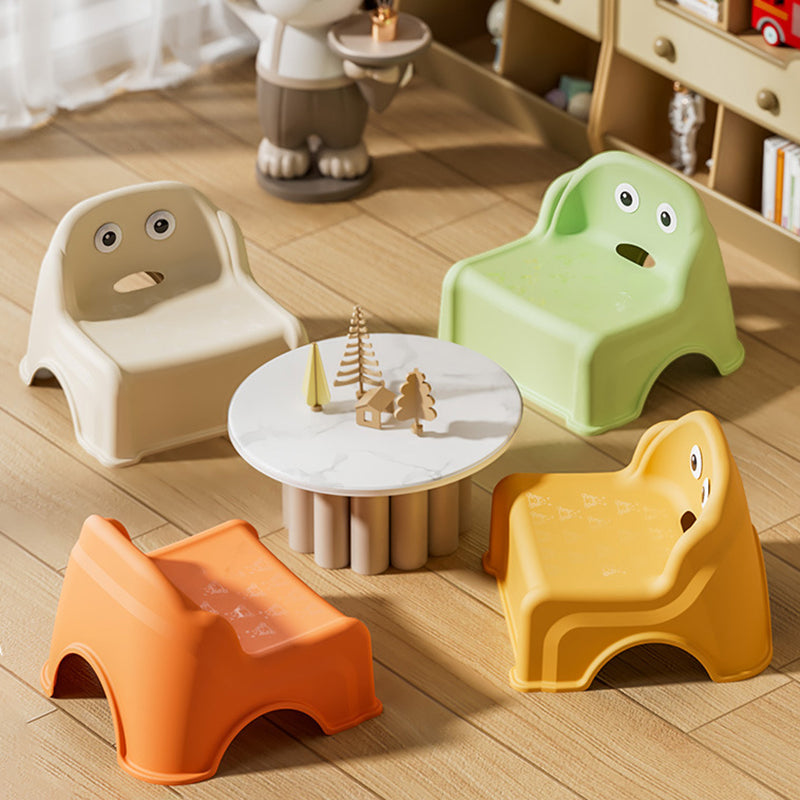 Lumendat Modern Minimalist Kids Curved PP PVC Low Stool Backrest Armless For Living Room Lumendat