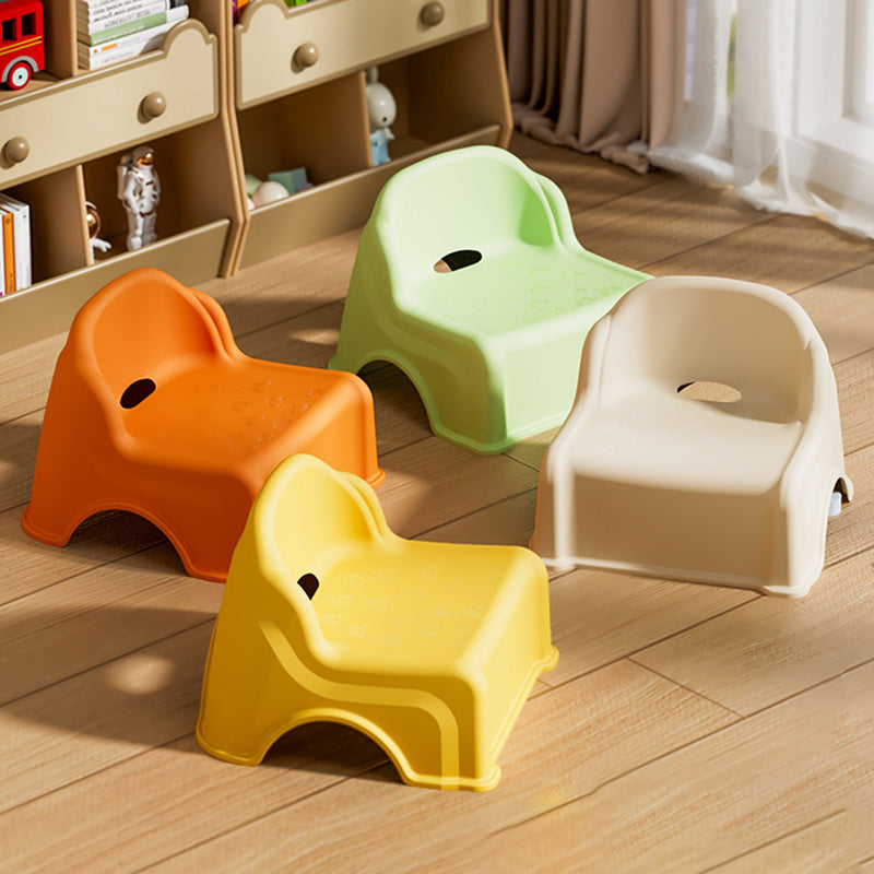 Lumendat Modern Minimalist Kids Curved PP PVC Low Stool Backrest Armless For Living Room Lumendat