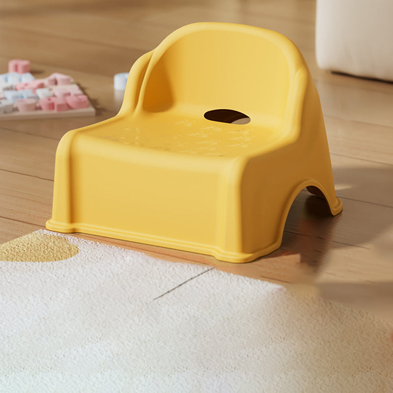 Lumendat Modern Minimalist Kids Curved PP PVC Low Stool Backrest Armless For Living Room Lumendat