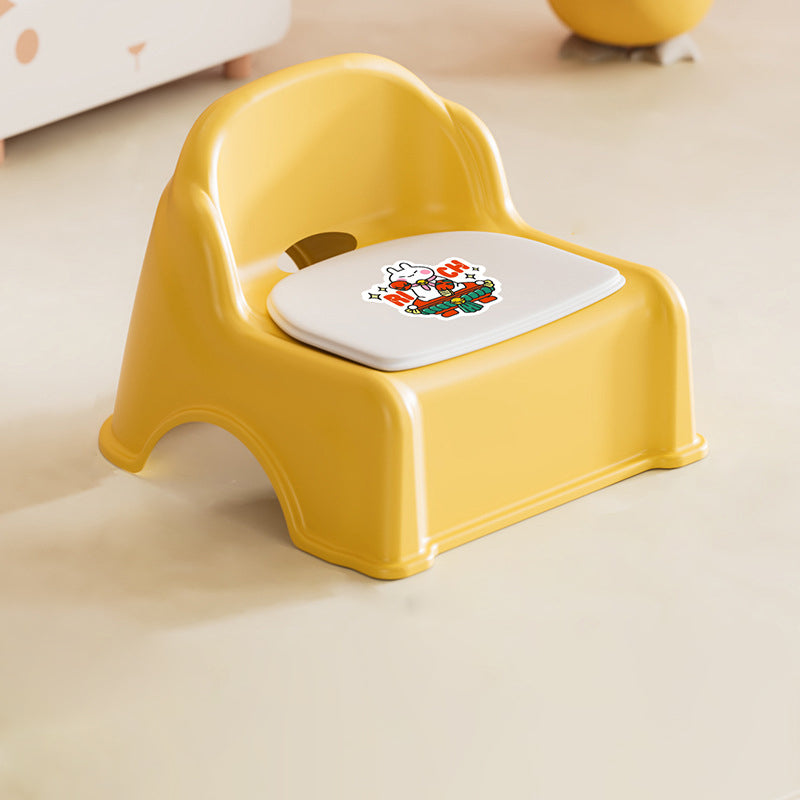 Lumendat Modern Minimalist Kids Curved PP PVC Low Stool Backrest Armless For Living Room Lumendat