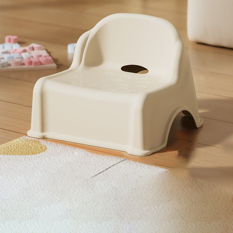 Lumendat Modern Minimalist Kids Curved PP PVC Low Stool Backrest Armless For Living Room Lumendat
