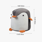 Lumendat Contemporary Creative Kids Penguin Velvet Plywood Low Stool For Living Room Lumendat