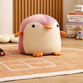 Lumendat Contemporary Creative Kids Penguin Velvet Plywood Low Stool For Living Room Lumendat