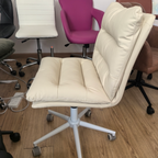 Contemporary Scandinavian Square High-Quality Faux Leather Plywood Steel Office Chair For Home Office DFM-F